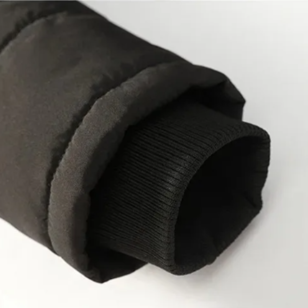 Elegant vattert fleece vinterjakke