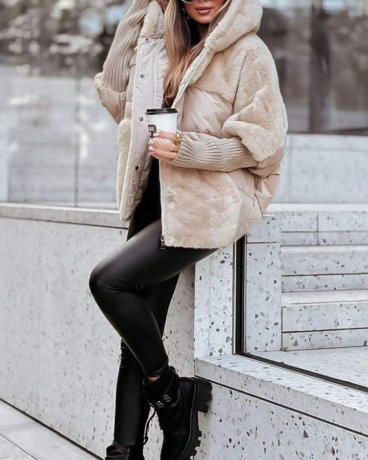 Elly | Varm vattert jakke med hette