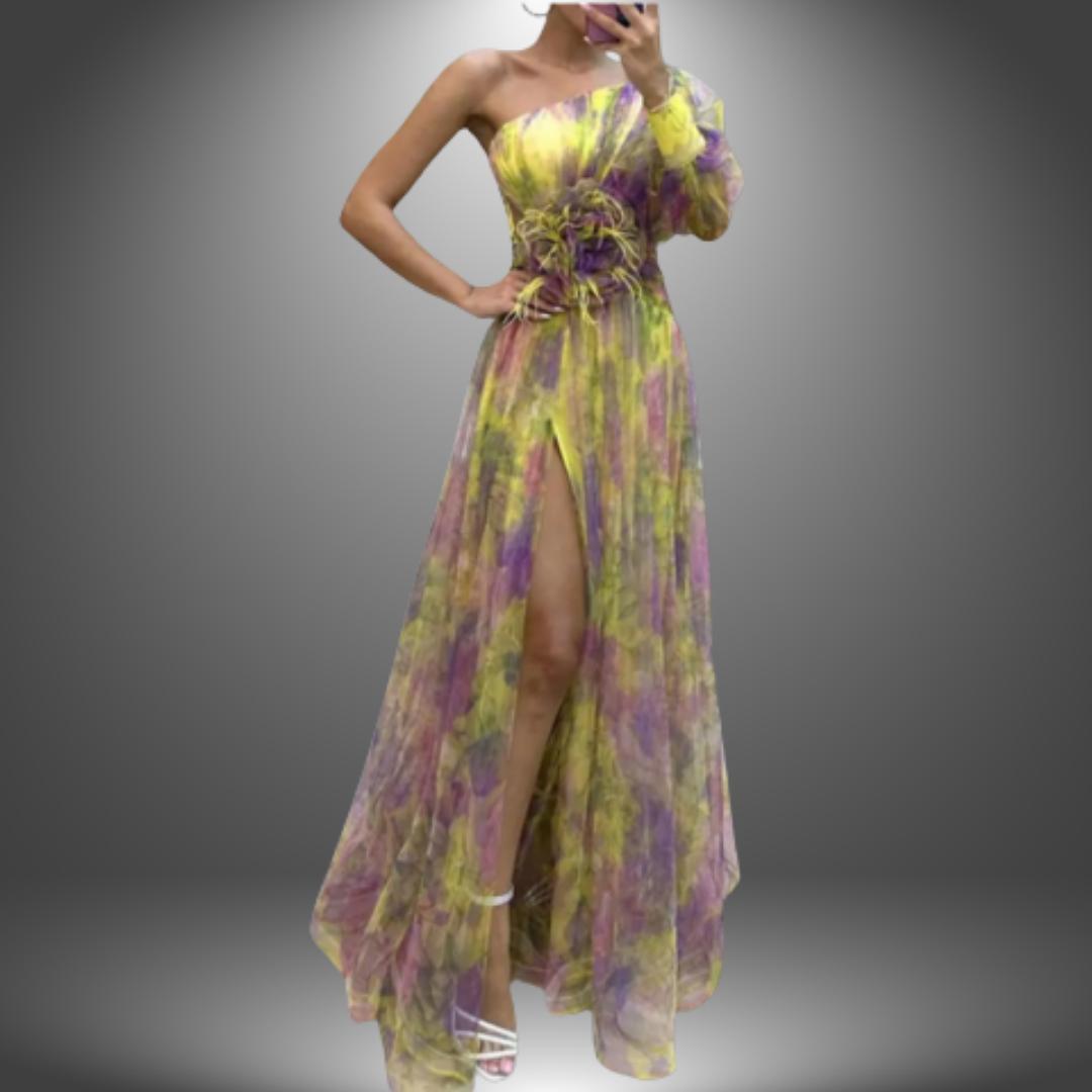 Arnora | Elegant asymmetrisk maxi-kjole