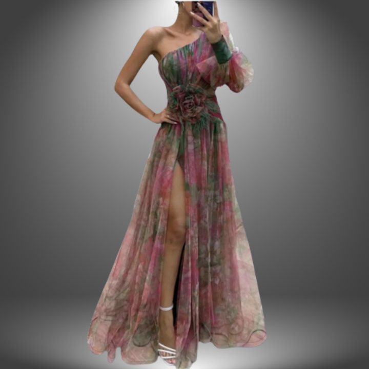 Arnora | Elegant asymmetrisk maxi-kjole