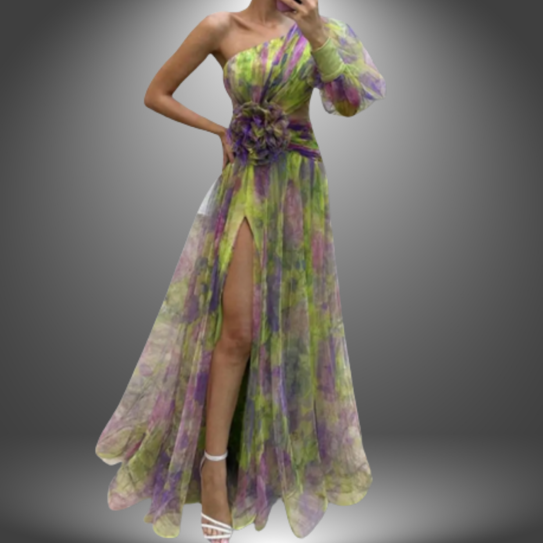 Arnora | Elegant asymmetrisk maxi-kjole
