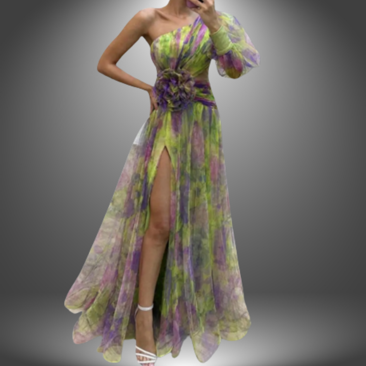 Arnora | Elegant asymmetrisk maxi-kjole