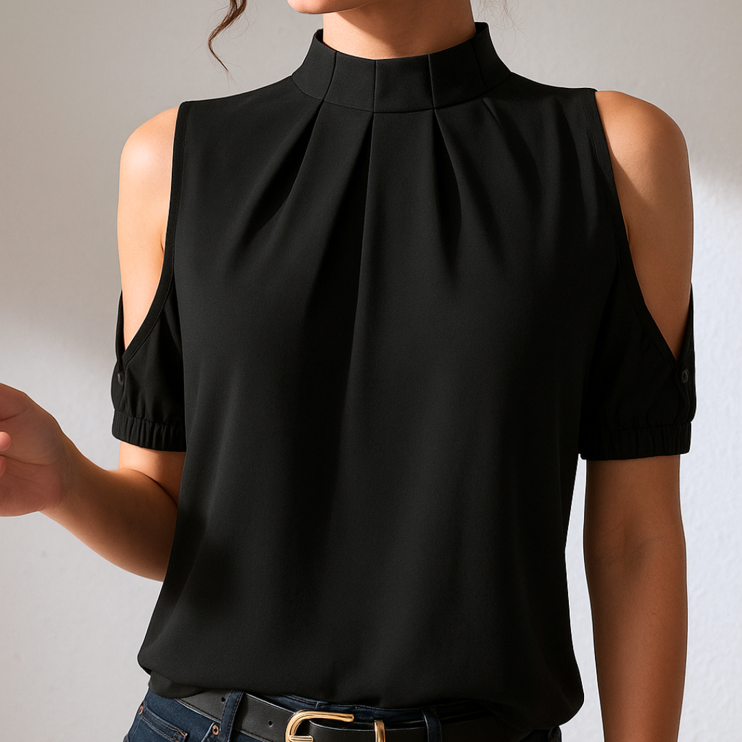 Inga | Elegant plissert bluse