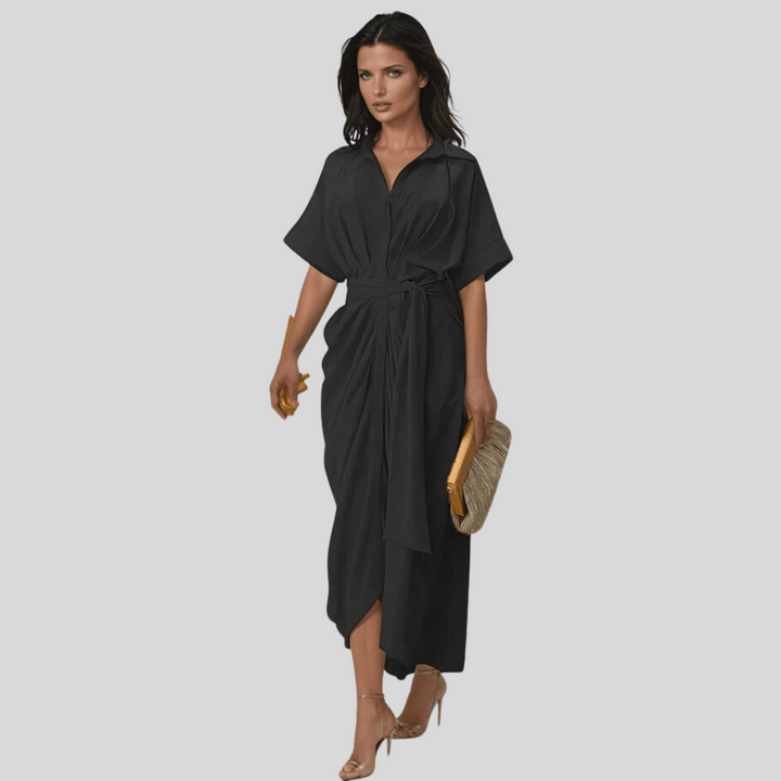 Lena | Elegant maxi kjole med sløyfe