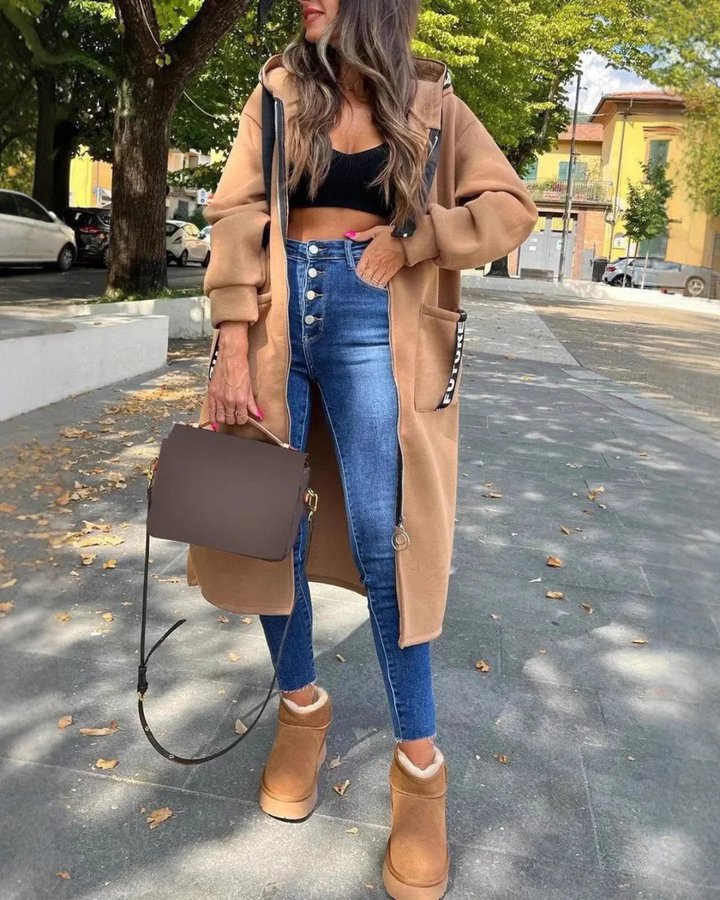 Elise Stavanger | Lang Hoodie med Hette – Komfort og Stil