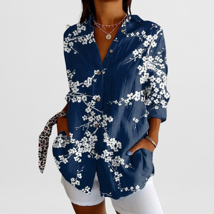 Hilda | Feminine Bluse mit Blumendetails