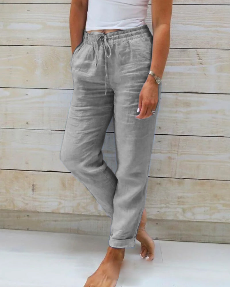 Livia | Luftige Leinenhose mit Stretch-Komfort