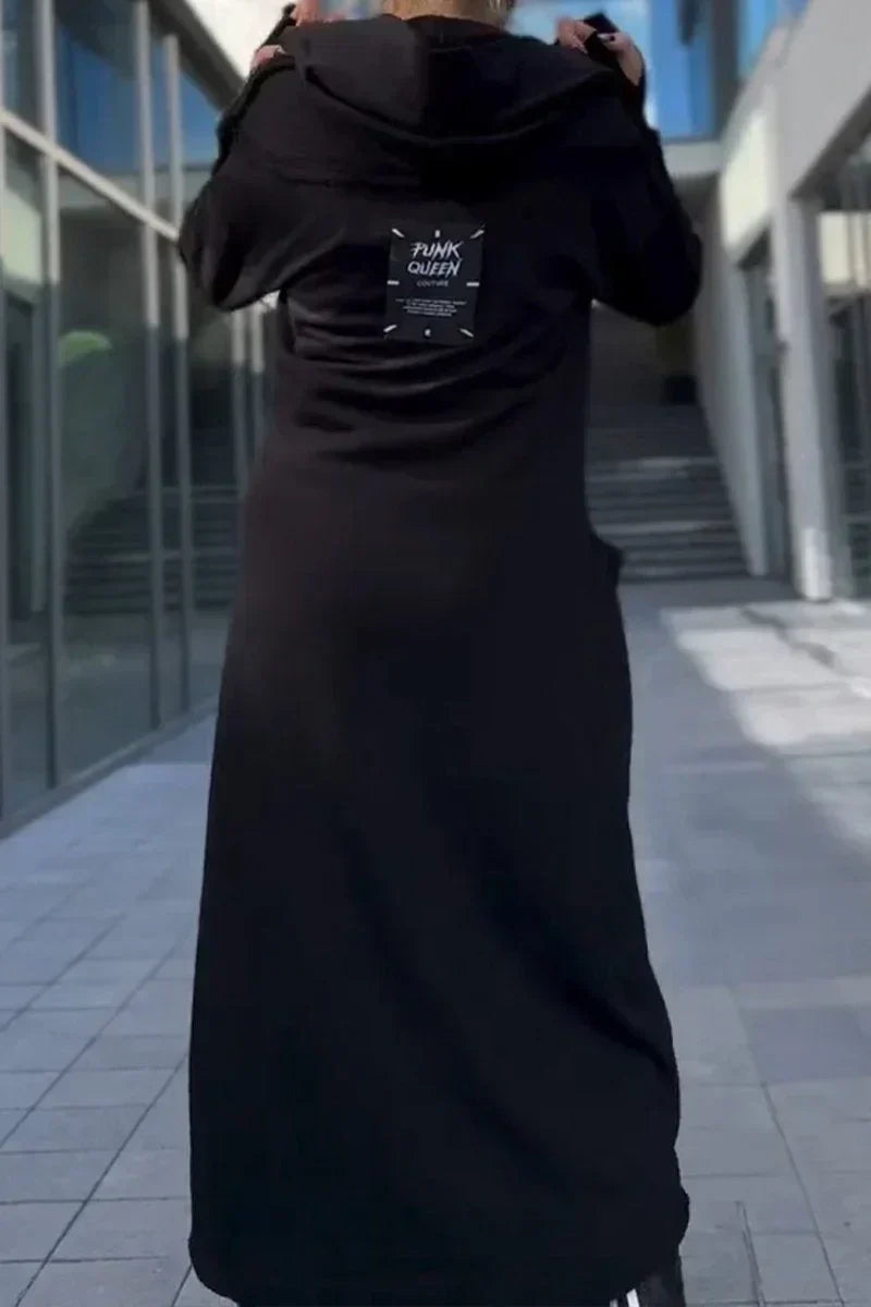 Marja | Lang hettegenser med glidelås