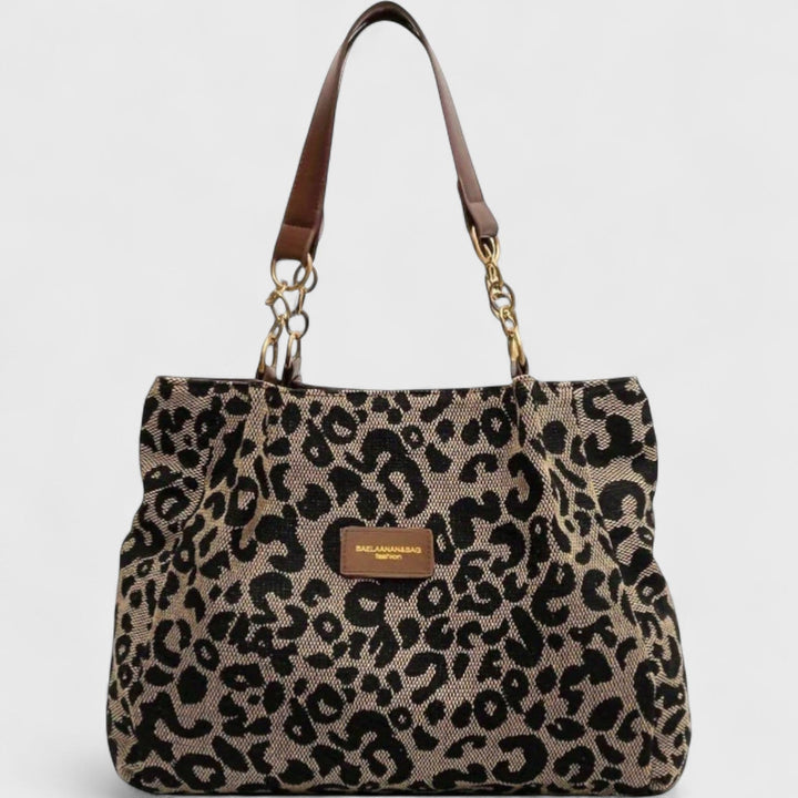 Pippi | Leopardmønstret lerret-shoppingbag
