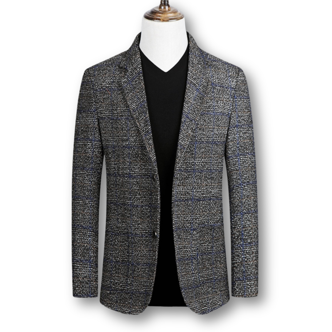 Frode | Elegant Blazer i Skotskrutete Stoff – Herremote