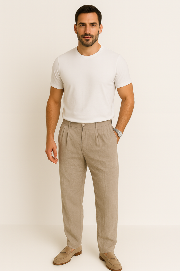 Sander | Linbukse med vide ben