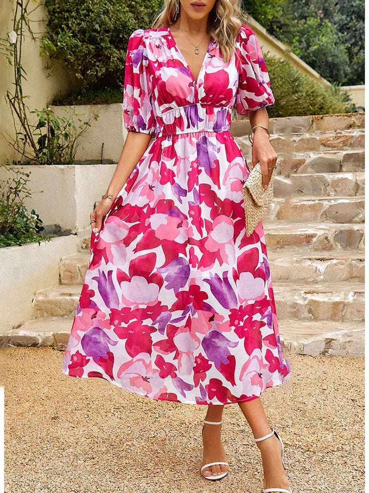 Emilie | Elegant sommerkjole med V-hals