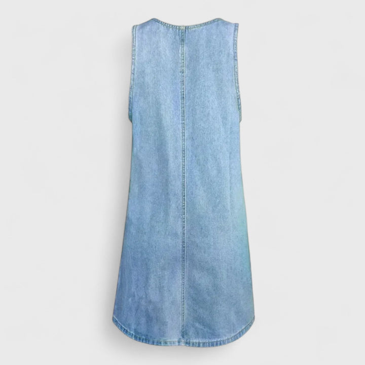 Louise | Sommerkjole i denim med praktiske lommer