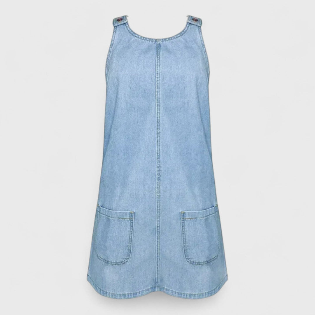 Louise | Sommerkjole i denim med praktiske lommer