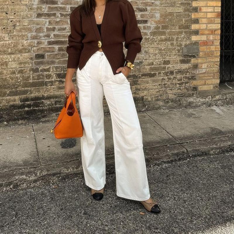 Zuzana | Stilig strikket genser med én knapp