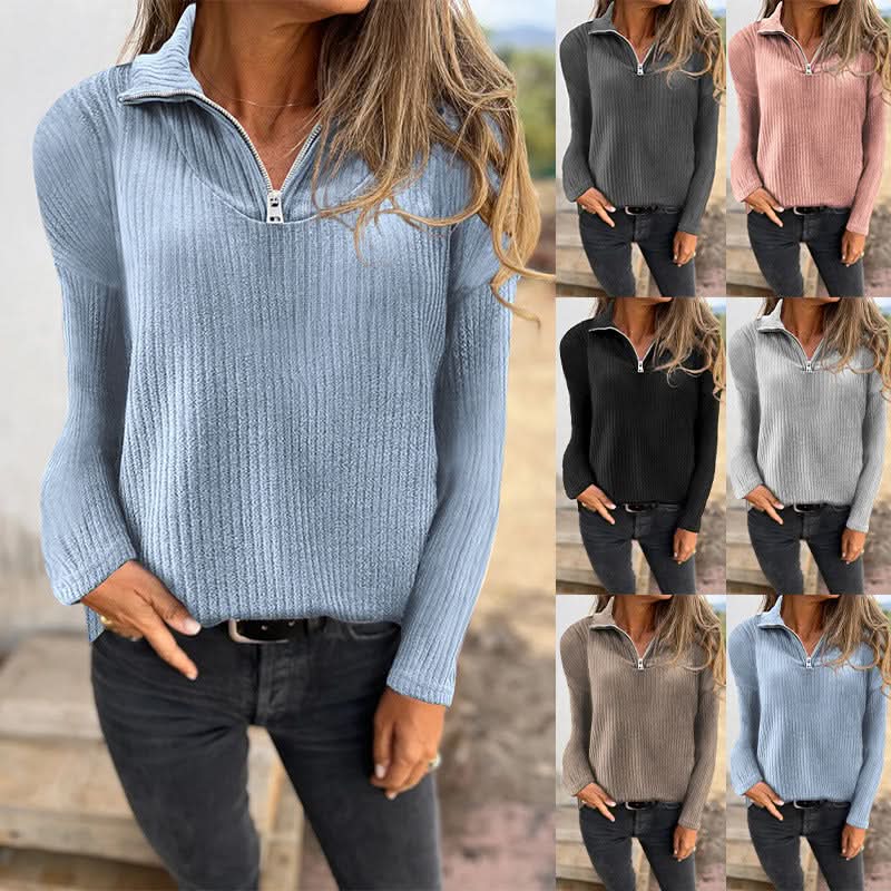 Lucie | Langermet T-skjorte med glidelås