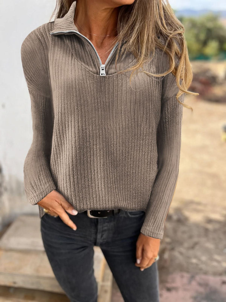 Lucie | Langermet T-skjorte med glidelås