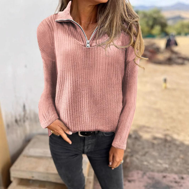 Lucie | Langermet T-skjorte med glidelås