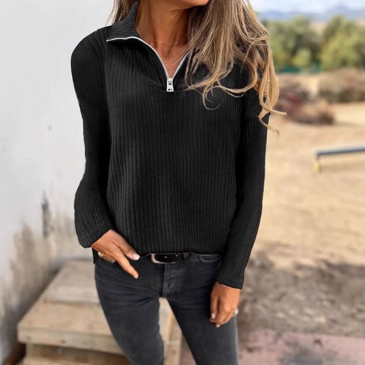 Lucie | Langermet T-skjorte med glidelås